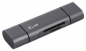 Preview: LMP USB-C/A/micro Card Reader für SD und micro SD Cards, space grau