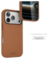 Preview: VONMÄHLEN Kunstleder-Folio für iPhone 17 Pro, MagSafe, braun