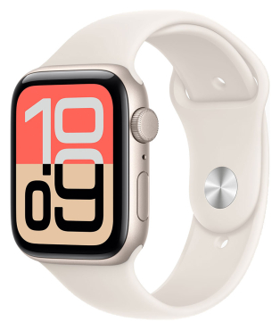 APPLE Watch SE 3 GPS, 44mm, Aluminium polarstern mit Sportarmband, polarstern - M/L