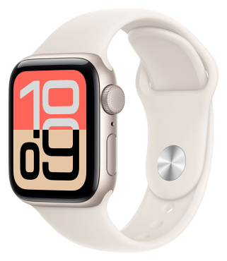 APPLE Watch SE 3 GPS + Cellular, 40mm, Aluminium polarstern mit Sportarmband, polarstern - S/M
