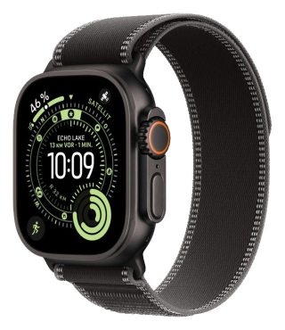 APPLE Watch Ultra 3 GPS + Cellular, 49mm, Titan schwarz mit Trail Loop, schwarz/kohle - S/M