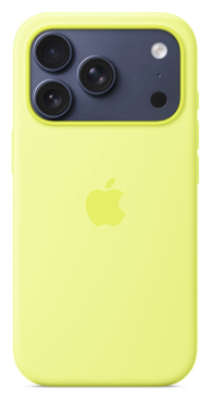 APPLE iPhone 17 Pro Silikon Case mit MagSafe - Neongelb