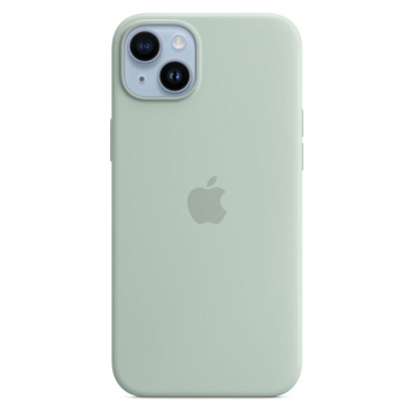 APPLE iPhone 14 Plus Silikon Case mit MagSafe, agavengrün