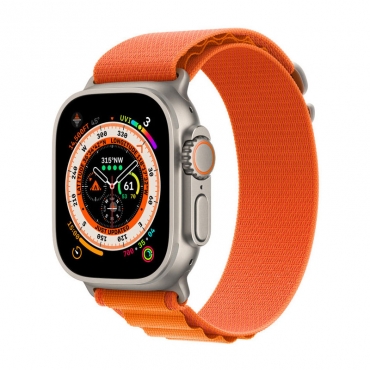 APPLE Apple Watch Ultra GPS + Cellular, Titan, 49mm Alpinarmband, large, orange