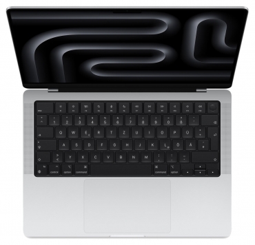 APPLE MacBook Pro 14" M3 Pro, 11C CPU, 14C GPU, 18GB, 512GB, 70W, silber