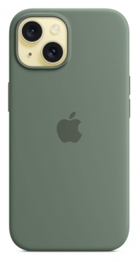 APPLE iPhone 15 Silikon Case mit MagSafe - Zypresse