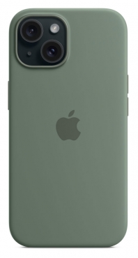 APPLE iPhone 15 Silikon Case mit MagSafe - Zypresse