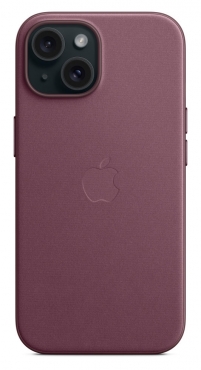 APPLE iPhone 15 Feingewebe Case mit MagSafe - Mulberry