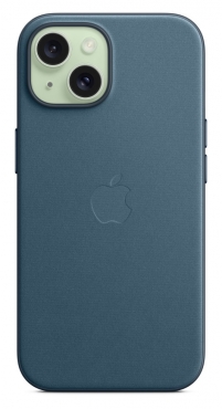 APPLE iPhone 15 Feingewebe Case mit MagSafe - Pazifikblau