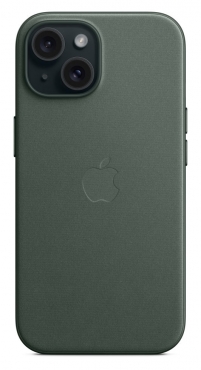 APPLE iPhone 15 Feingewebe Case mit MagSafe - Immergrün