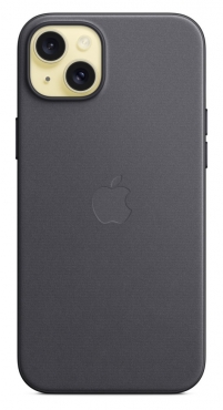 APPLE iPhone 15 Plus Feingewebe Case mit MagSafe - Schwarz