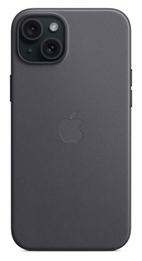 APPLE iPhone 15 Plus Feingewebe Case mit MagSafe - Schwarz