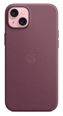 APPLE iPhone 15 Plus Feingewebe Case mit MagSafe - Mulberry