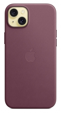 APPLE iPhone 15 Plus Feingewebe Case mit MagSafe - Mulberry