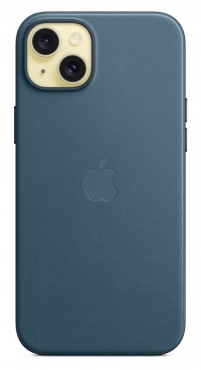 APPLE iPhone 15 Plus Feingewebe Case mit MagSafe - Pazifikblau
