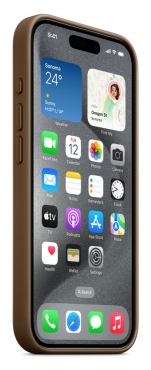 APPLE iPhone 15 Pro Feingewebe Case mit MagSafe - Taupe
