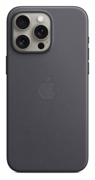 APPLE iPhone 15 Pro Max Feingewebe Case mit MagSafe - Schwarz