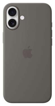 APPLE iPhone 16 Plus Silikon Case mit MagSafe, steingrau