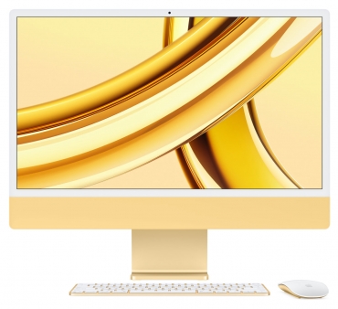 APPLE iMac 24" M3, 8C CPU, 10C GPU, 8GB, 512GB, MK TID, MM, GBEN, gelb