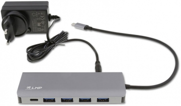 LMP USB-C Hub, 7-Port, USB-A & USB-C, space grau