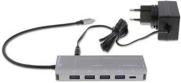 LMP USB-C Hub, 7-Port, USB-A & USB-C, space grau