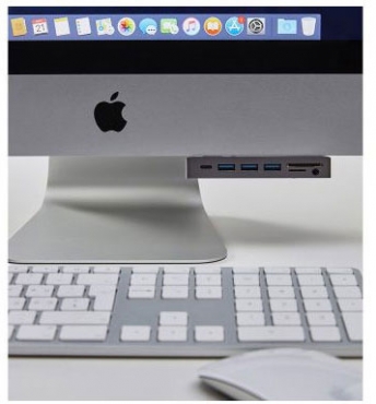 LMP USB-C Attach Hub 7-Port für iMac, Gen 2 (10G), space grau