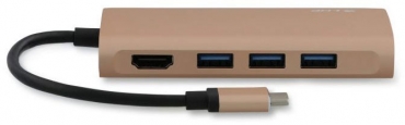 LMP USB-C mini Dock 8-port, gold