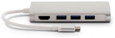 LMP USB-C mini Dock 8-port, silber