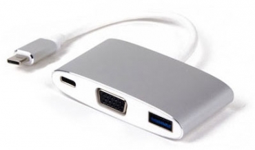 LMP USB-C VGA & USB 3.0 Multiport Adapter, silber