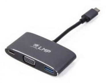 LMP USB-C VGA & USB 3.0 Multiport Adapter, spacegrau