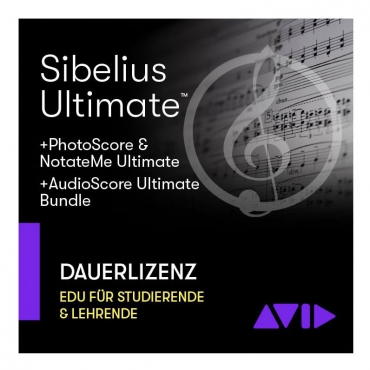 AVID Sibelius Ultimate EDU, Dauerlizenz + PhotoScore & NotateMe Ultimate + AudioScore Ultimate (Download)