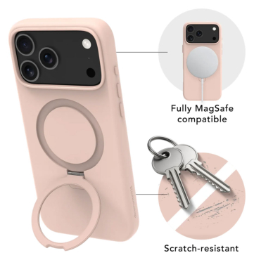 DBRAMANTE Roskilde MagSafe Kickstand ICON für iPhone 18 Pro - Pink Sand