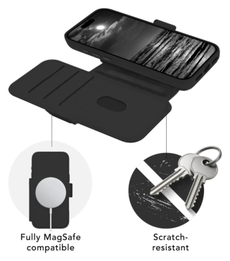 DBRAMANTE Lynge Magsafe ICON 2-in1 Folio Case für iPhone 18 Pro - Midnight