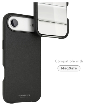 VONMÄHLEN Kunstleder-Folio für iPhone Air, MagSafe, schwarz