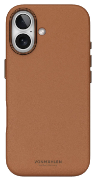 VONMÄHLEN Kunstleder-Folio für iPhone 17, MagSafe, braun