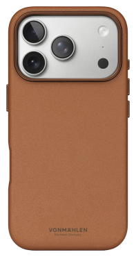VONMÄHLEN Kunstleder-Folio für iPhone 17 Pro Max, MagSafe, braun
