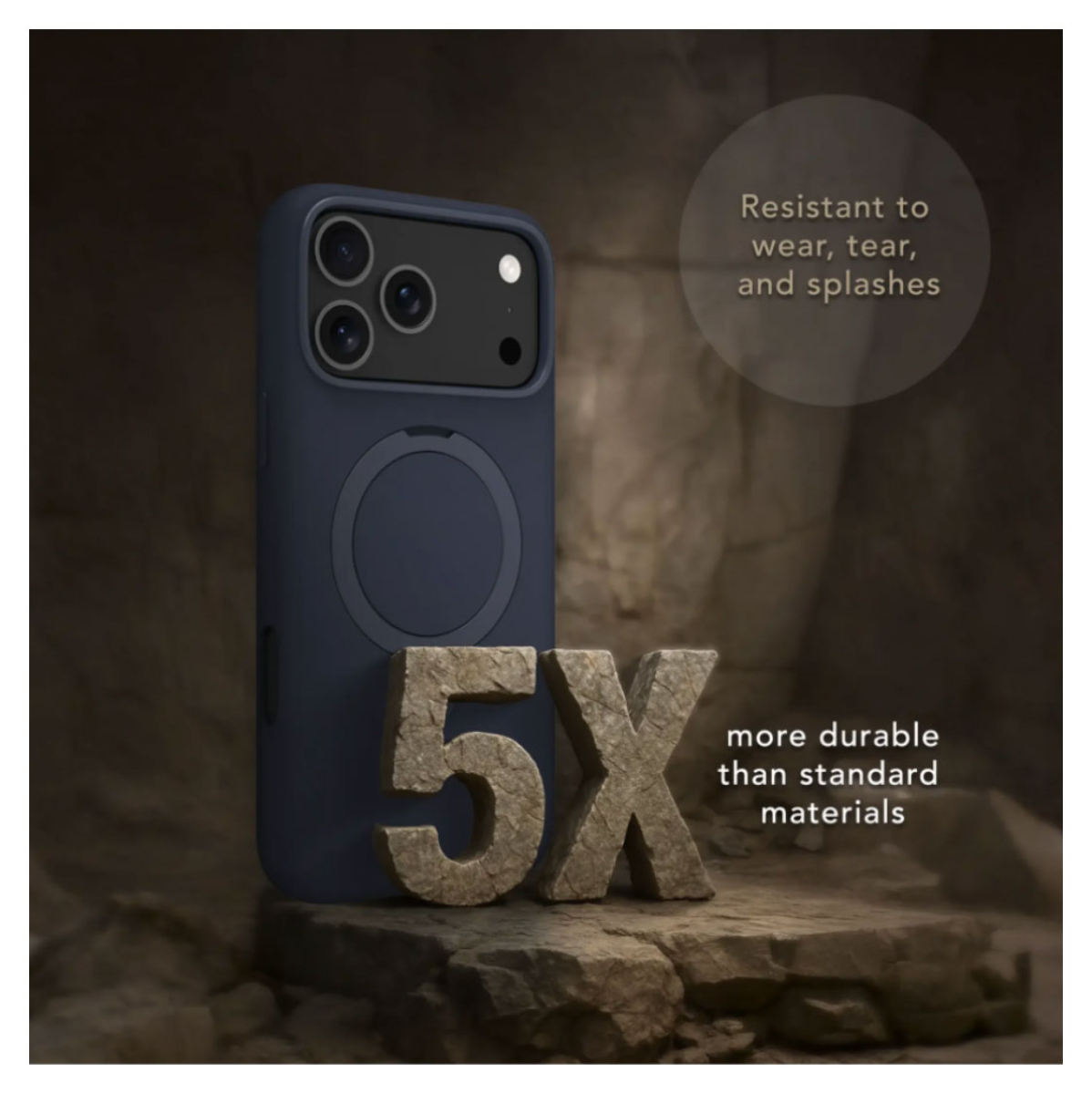 DBRAMANTE Roskilde MagSafe Kickstand ICON für iPhone 18 Pro - Deep Water