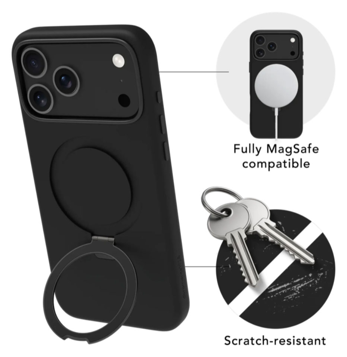 DBRAMANTE Roskilde MagSafe Kickstand ICON für iPhone 18 Pro - Midnight