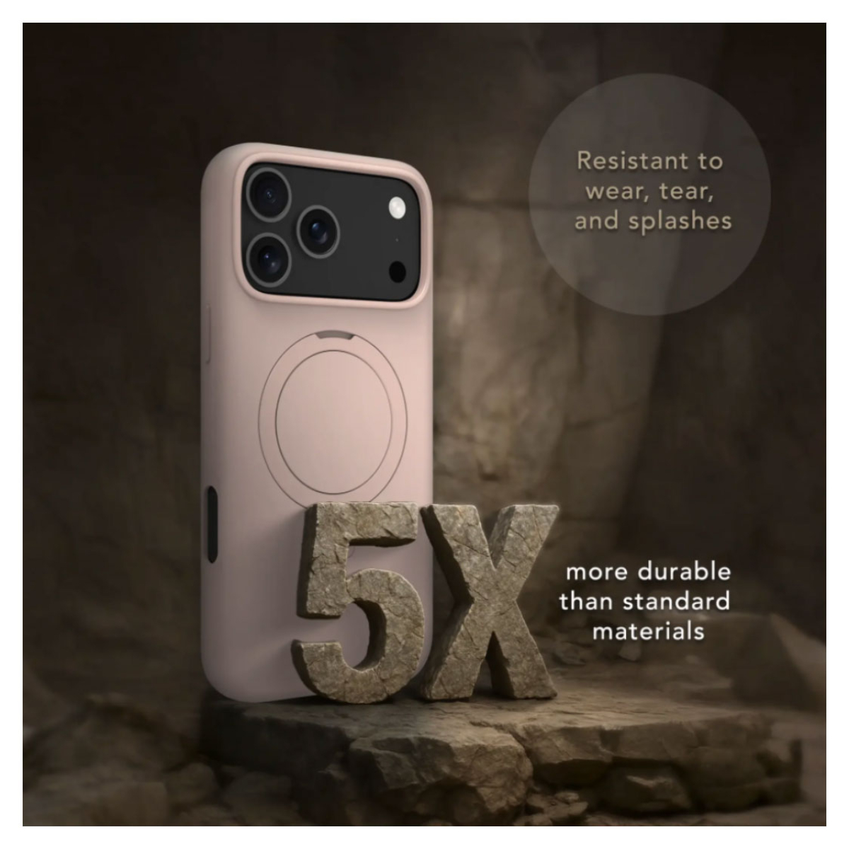 DBRAMANTE Roskilde MagSafe Kickstand ICON für iPhone 18 Pro - Pink Sand