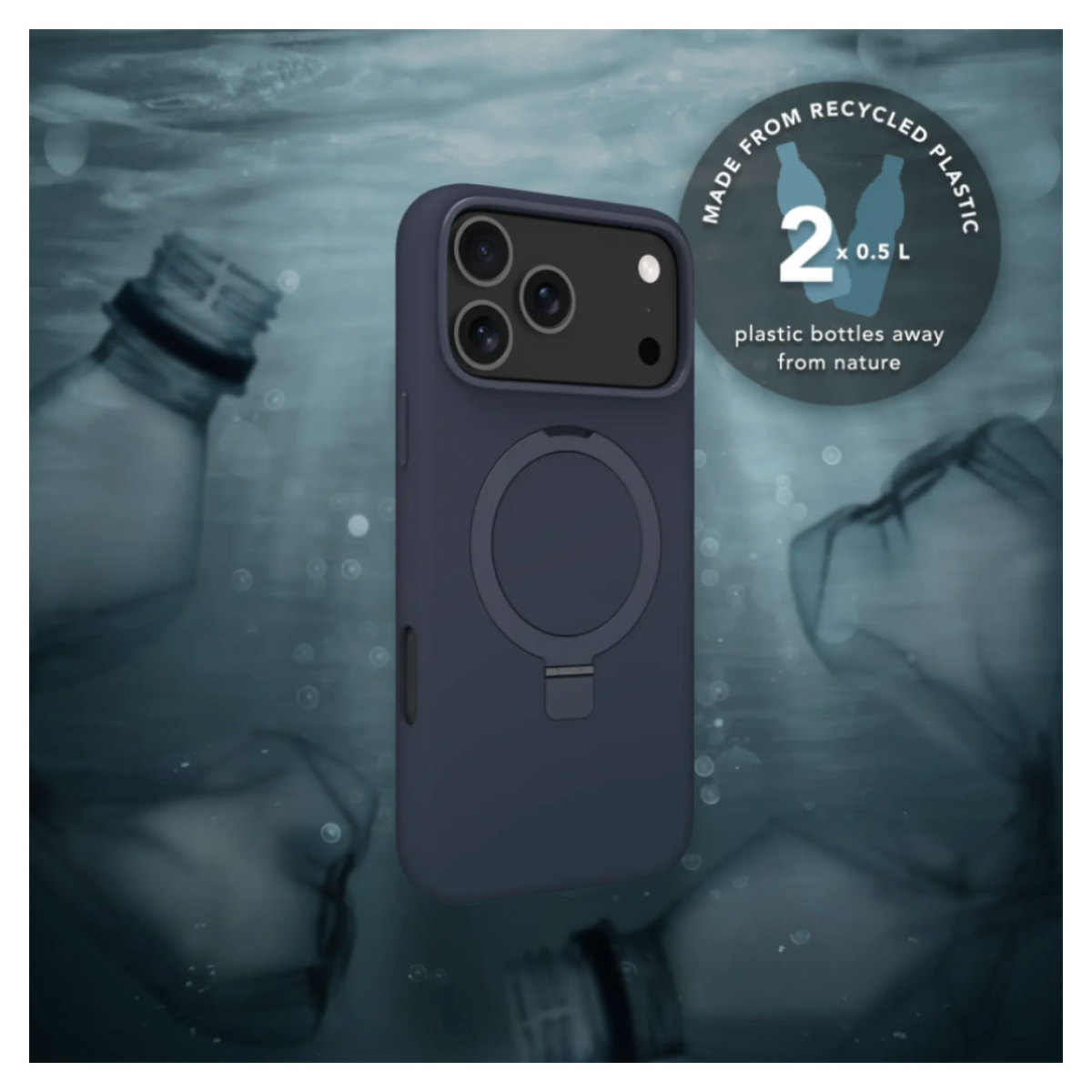 DBRAMANTE Roskilde MagSafe Kickstand ICON für iPhone 18 Pro Max - Deep Water