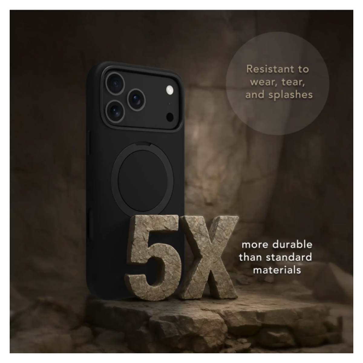 DBRAMANTE Roskilde MagSafe Kickstand ICON für iPhone 18 Pro Max - Midnight