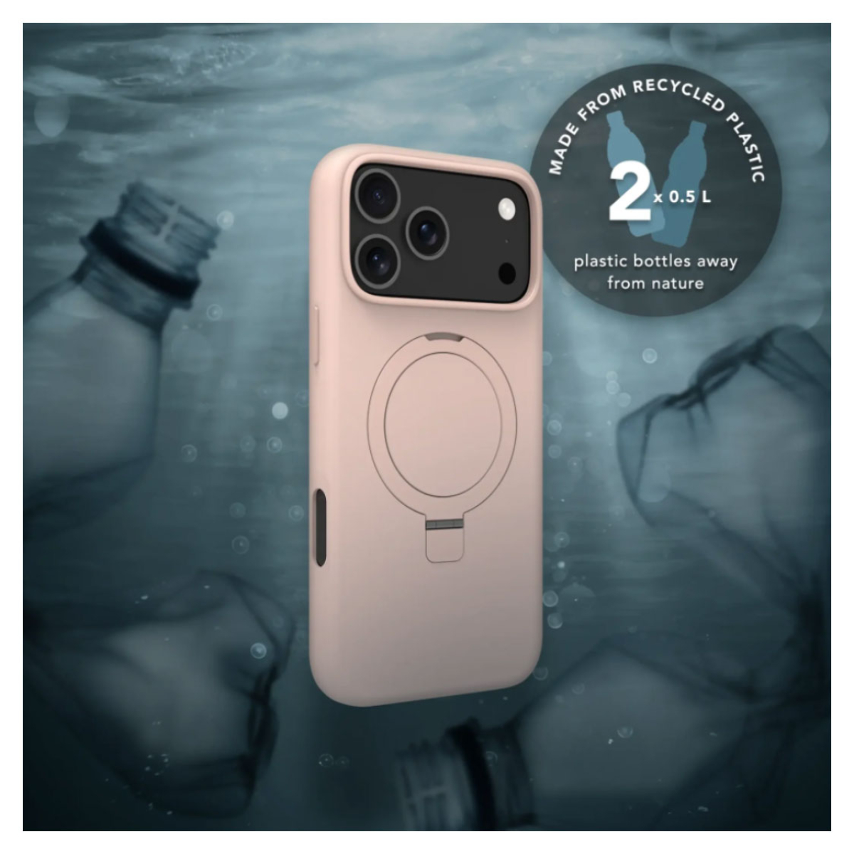 DBRAMANTE Roskilde MagSafe Kickstand ICON für iPhone 18 Pro Max - Pink Sand
