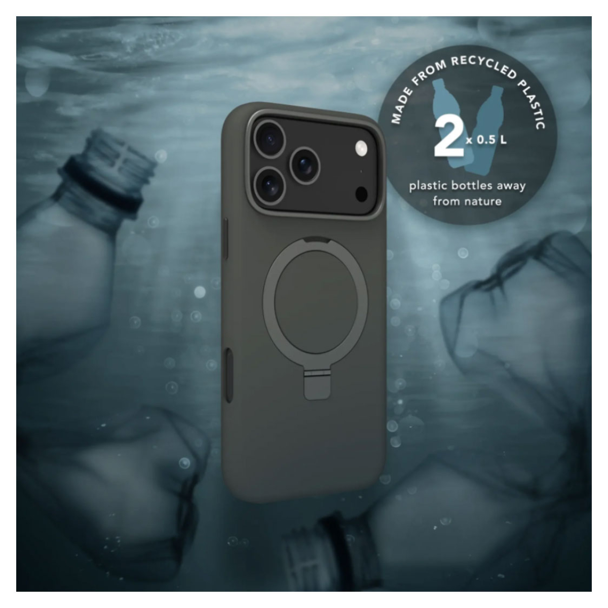 DBRAMANTE Roskilde MagSafe Kickstand ICON für iPhone 18 Pro Max - Forest Shadow