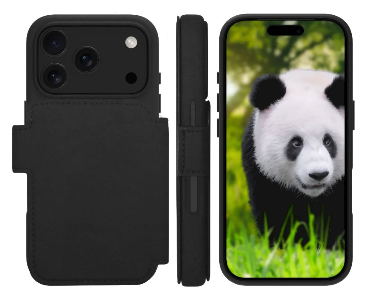 DBRAMANTE Lynge Magsafe Leder 2-in1 Folio Case für iPhone 18 Pro Max - Schwarz
