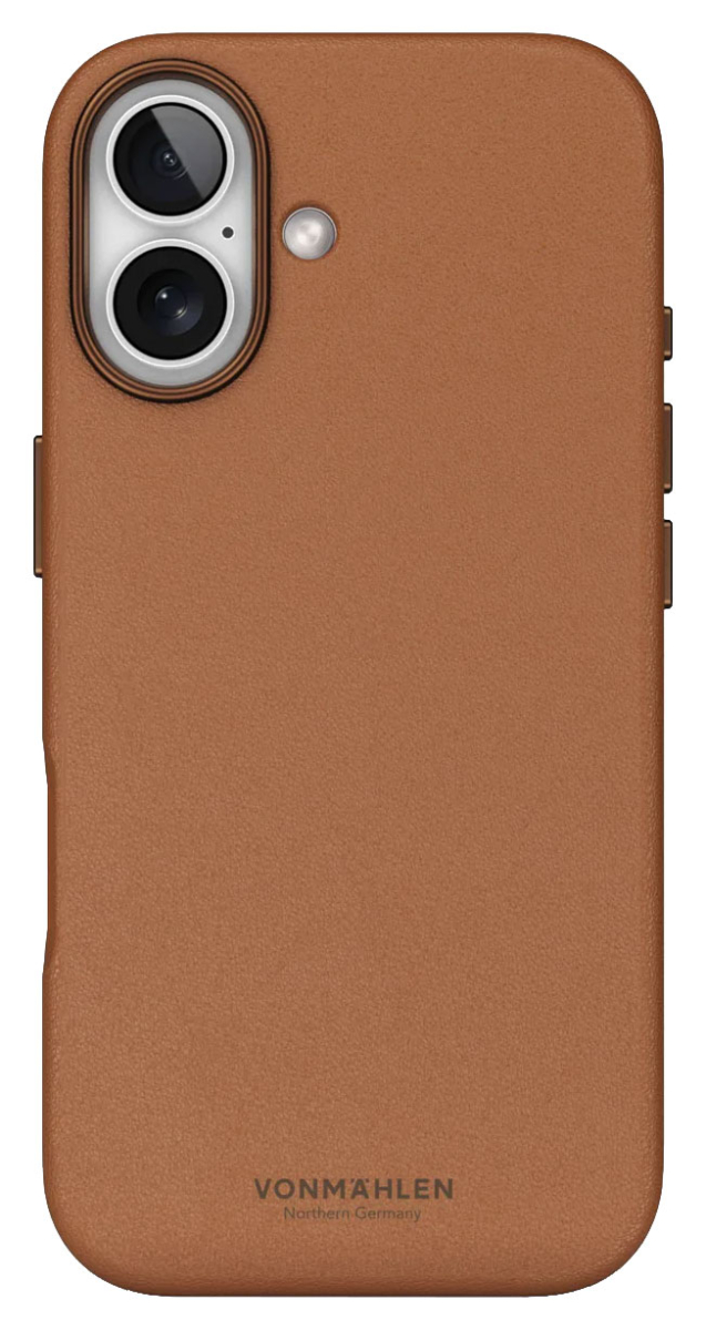 VONMÄHLEN Kunstleder-Folio für iPhone 17, MagSafe, braun
