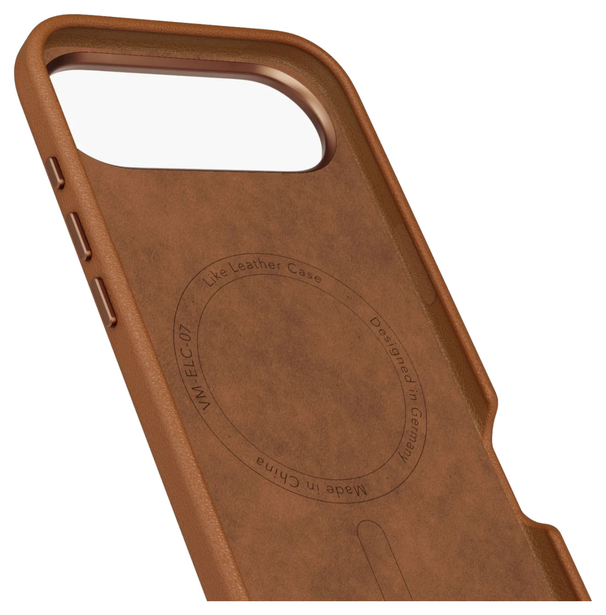 VONMÄHLEN Kunstleder-Folio für iPhone Air, MagSafe, braun