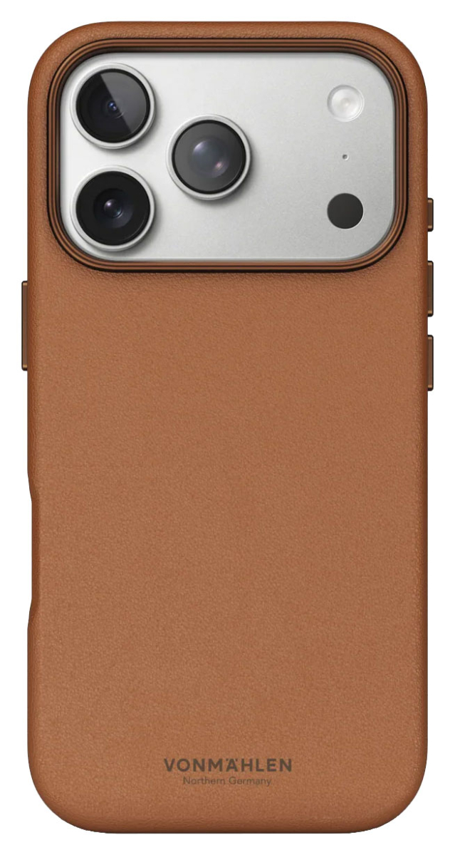 VONMÄHLEN Kunstleder-Folio für iPhone 17 Pro, MagSafe, braun