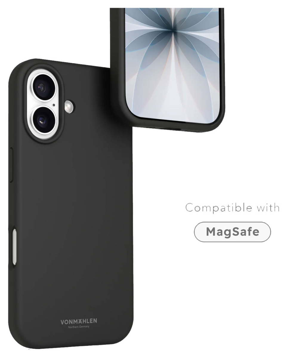 VONMÄHLEN Silikon-Case für iPhone 17, MagSafe, schwarz