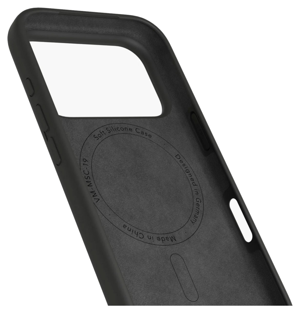 VONMÄHLEN Silikon-Case für iPhone 17 Pro Max, MagSafe, schwarz