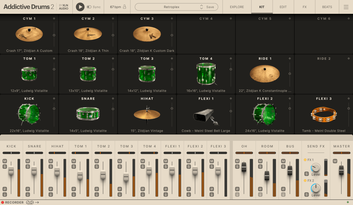 XLN AUDIO Addictive Drums 2: Retroplex ADpak (Download)